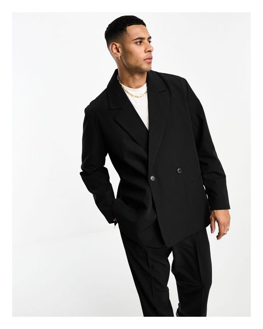 Jack & Jones Originals Oversized Suit Jacket in Black for Men | Lyst
