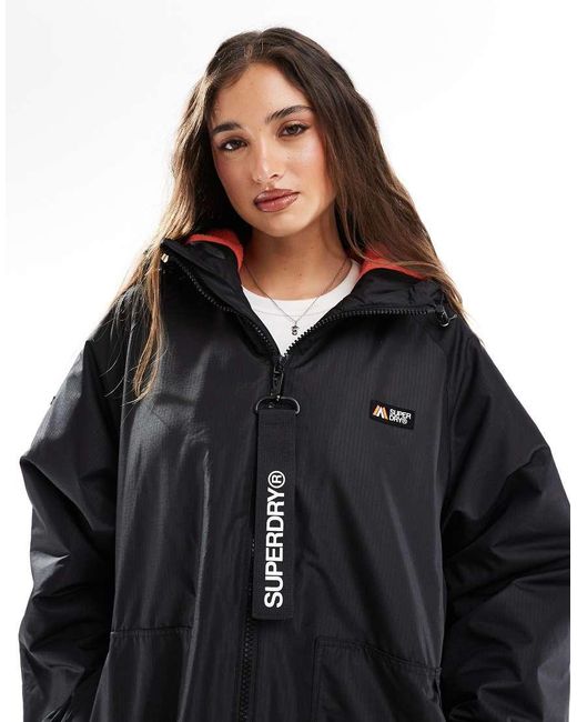 Superdry Black Waterproof Changing Robe