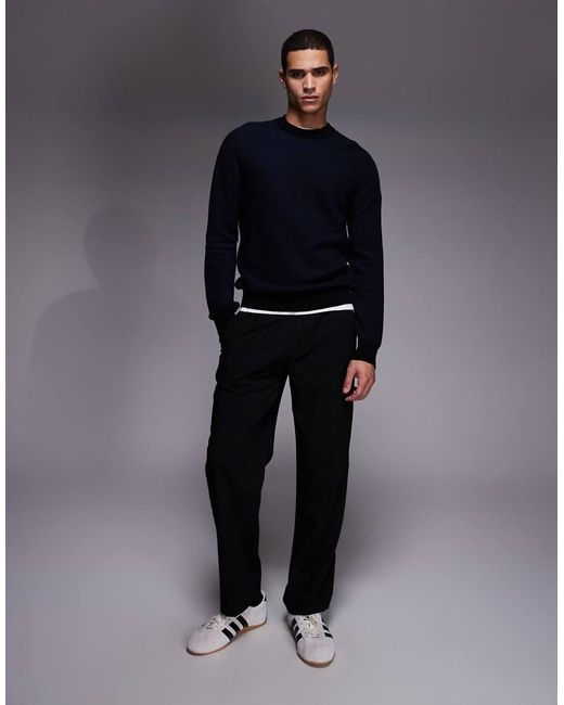 Boss Blue Aspoki Textured Sweater for men