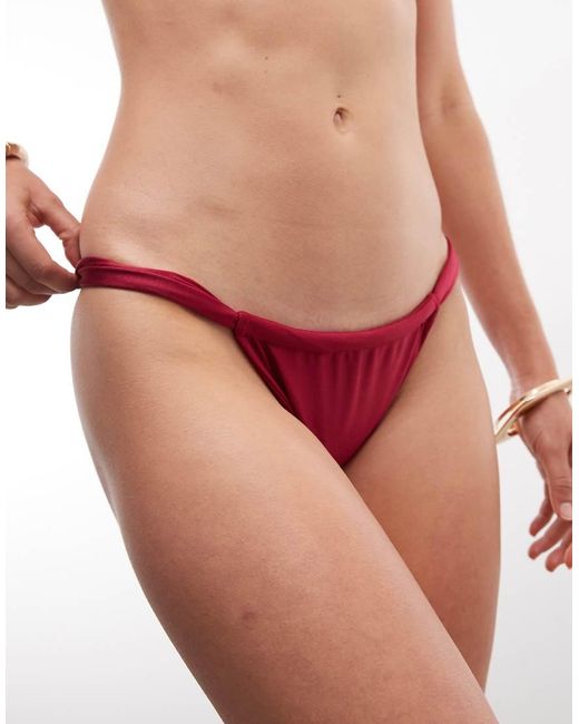 VDM The Label Red High Leg Bikini Bottom