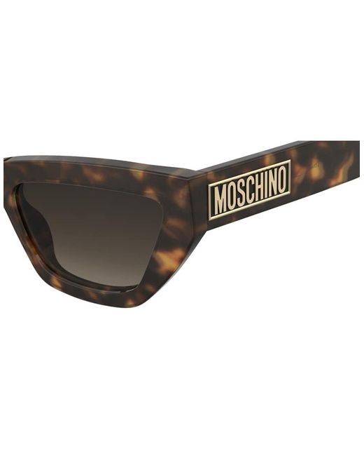 Moschino Brown Bold Cat Eye Sunglasses With Shaded Lenses