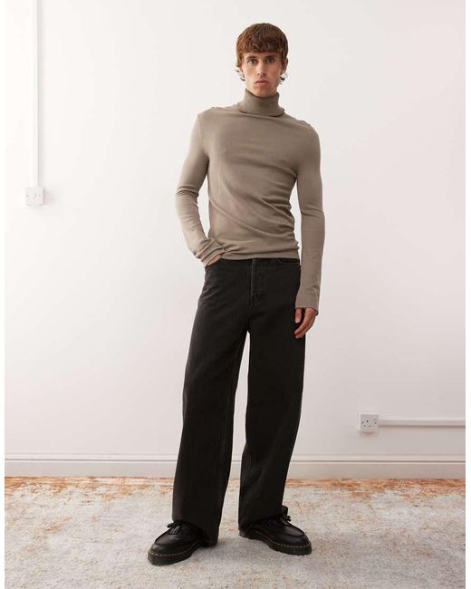 Collusion Natural Soft Knitted Roll Neck for men