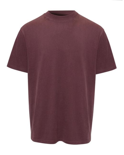 Threadbare Purple Crew Neck Relaxed Fit T-shirt for men