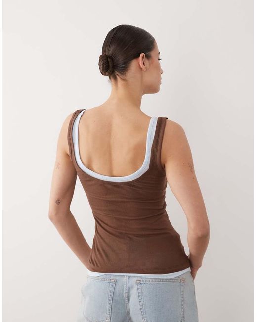 ASOS Multicolor Double Layer Vest Top