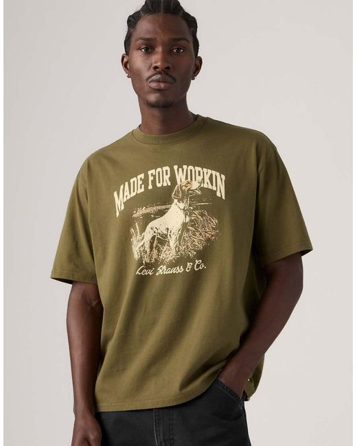 Levi's Green Workwear Graphic Tee for men