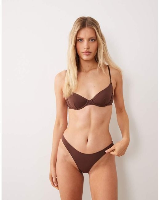 ASOS Brown Carla Smoothing Underwired Bra