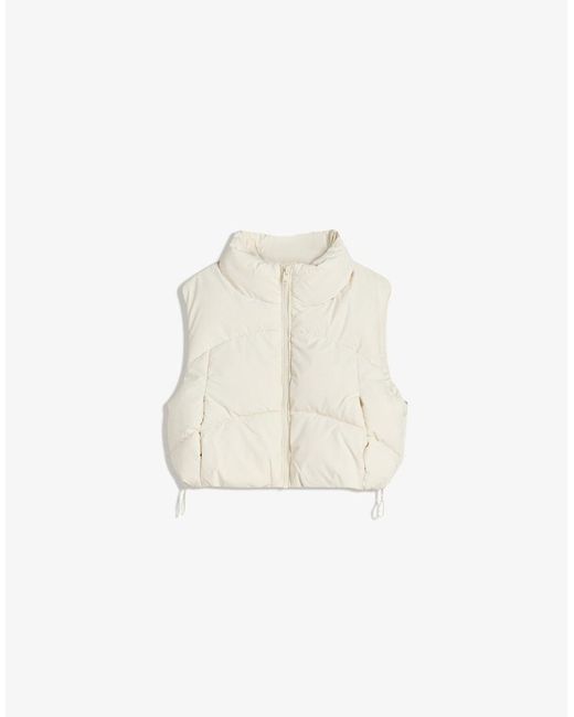 Bershka Natural Cropped Puffer Gilet