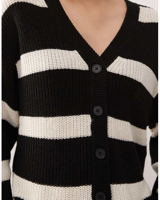 Noisy May Black Ribbed Knitted Cardigan