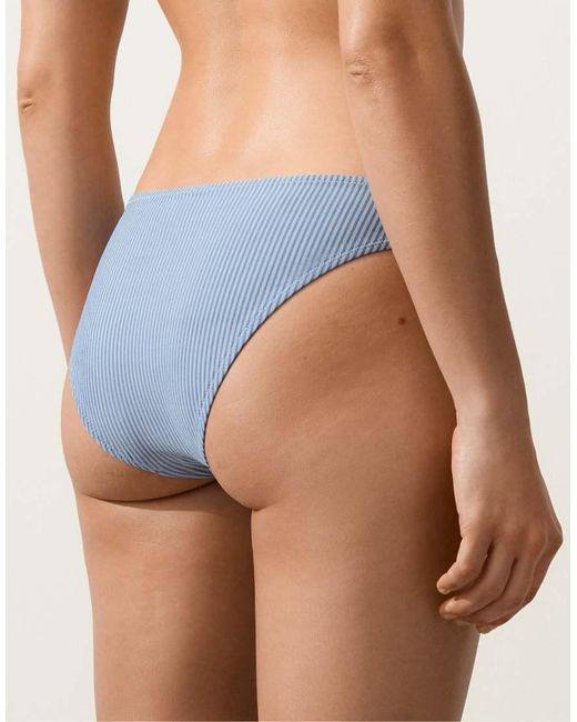 Oysho Natural Striped Classic Bikini Briefs