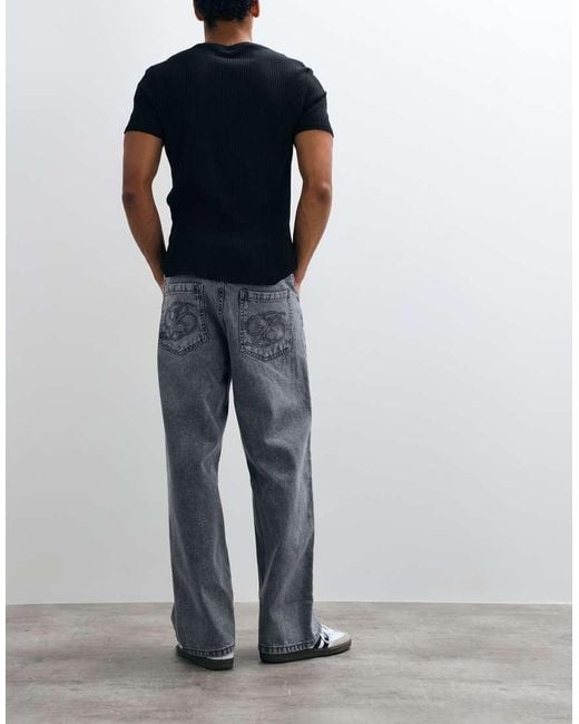 Prohibited Blue Relaxed Fit Jeans for men