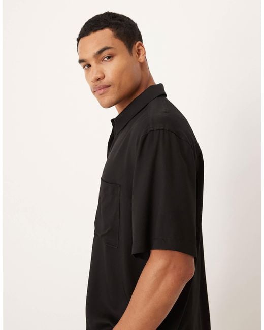 ASOS Black Co-ord Relaxed Shirt for men