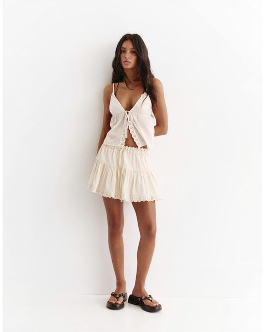 Pull&Bear Natural – rustic – minirock