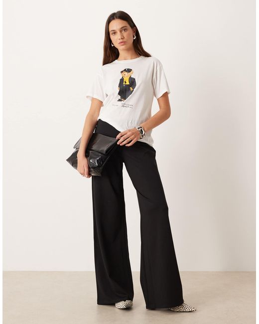 T-shirt avec logo ours Polo Ralph Lauren en coloris White