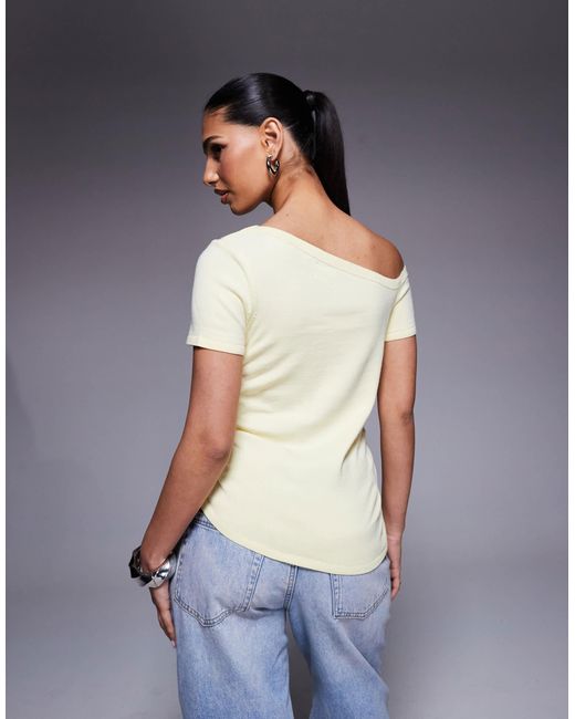 ASOS Blue Knitted Structured Asymmetric Top