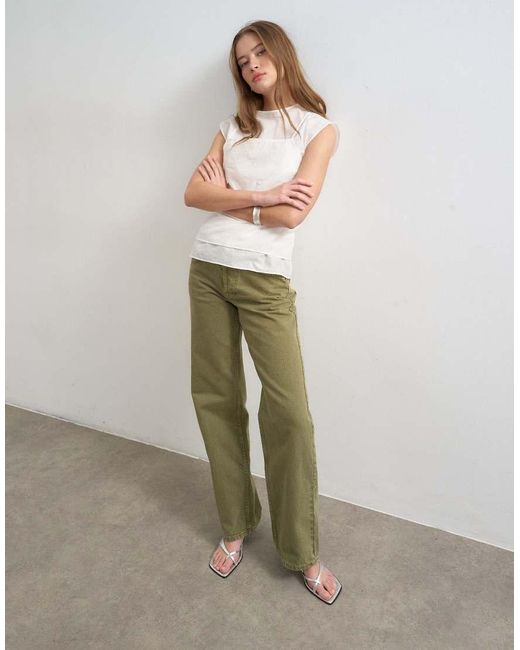 TOPSHOP Multicolor Ember Low Rise Straight Jean