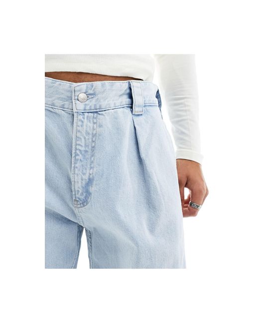 Calvin Klein Blue 90s Loose Pleated Jeans for men