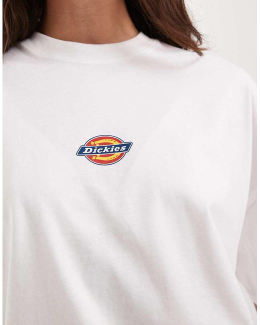 Dickies White Boyfriend Central Logo T-shirt