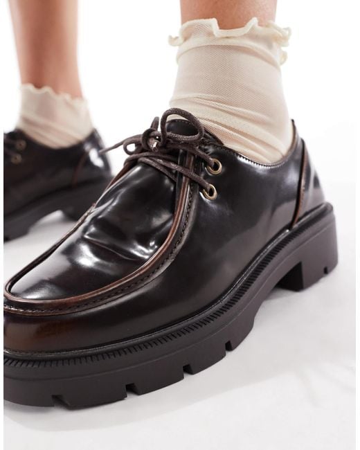 SEQWL Black Alfa Chunky Lace Ups