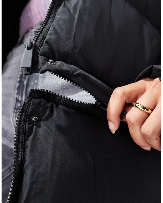 Threadbare Black Puffer Coat