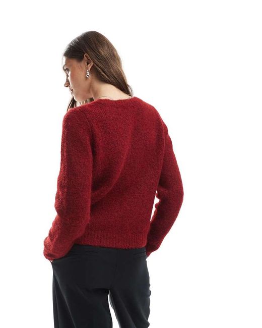 Cardigan Bordeaux di Vero Moda in Red