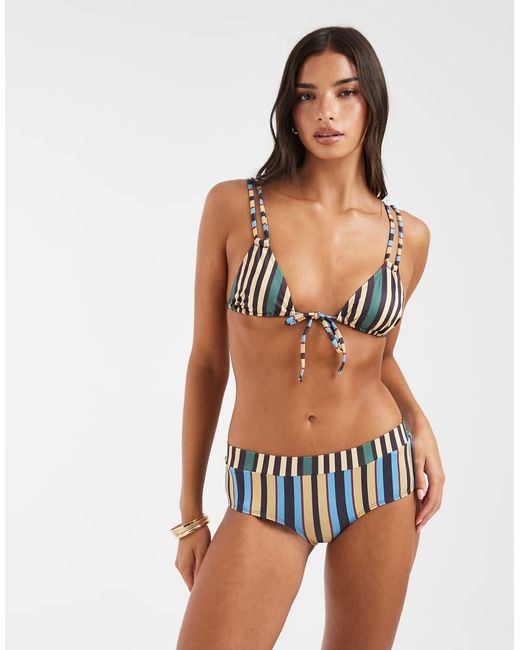 ASOS Multicolor Sammie Double Strap Triangle Bikini Top