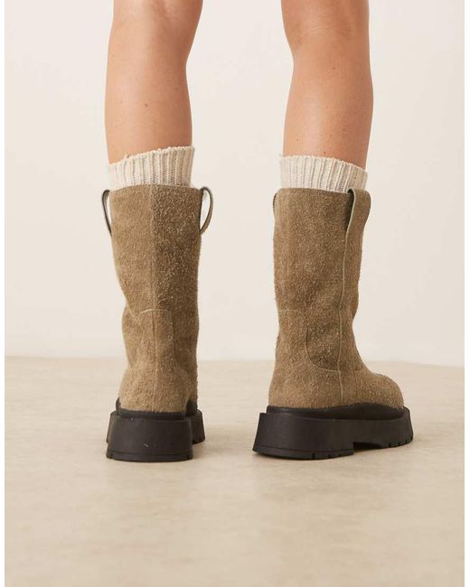 ASOS Natural Coast Chunky Pull On Boots