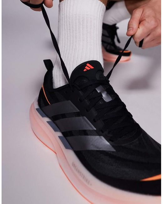 Adidas Originals Black Adidas Running Supernova Glide Trainers for men