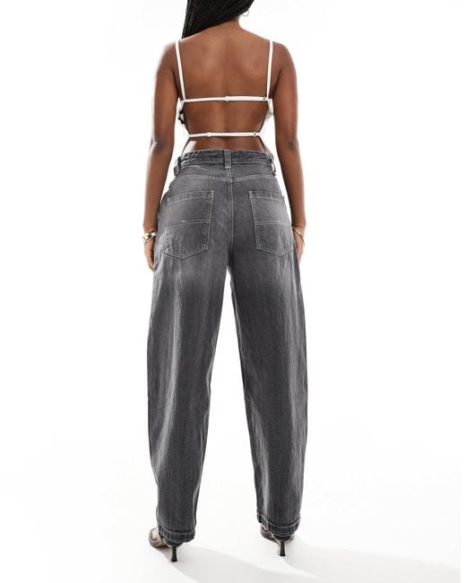 Bershka Gray baggy Skater Jeans