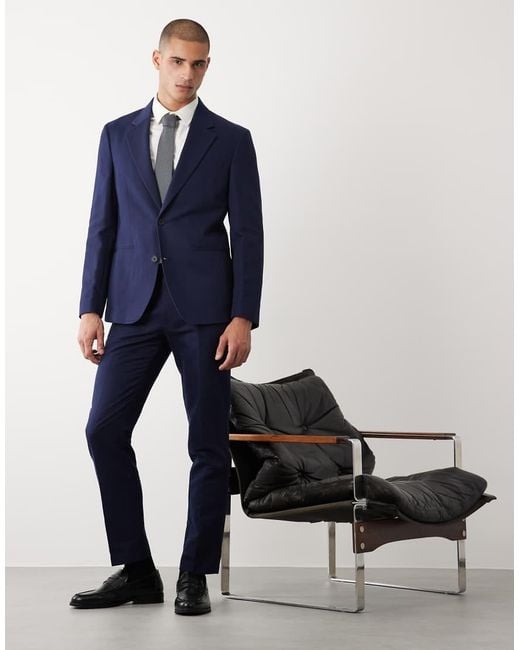 ASOS Blue Slim Suit Jacket for men