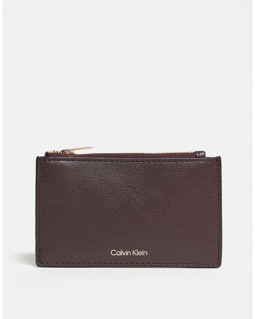 Calvin Klein Purple Logo Zip Purse
