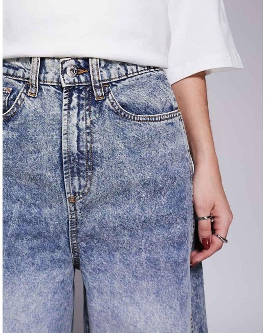 Vaqueros Azules De Pernera Barrel Con Lavado Descolorido De Weekend Collective ASOS de color Blue