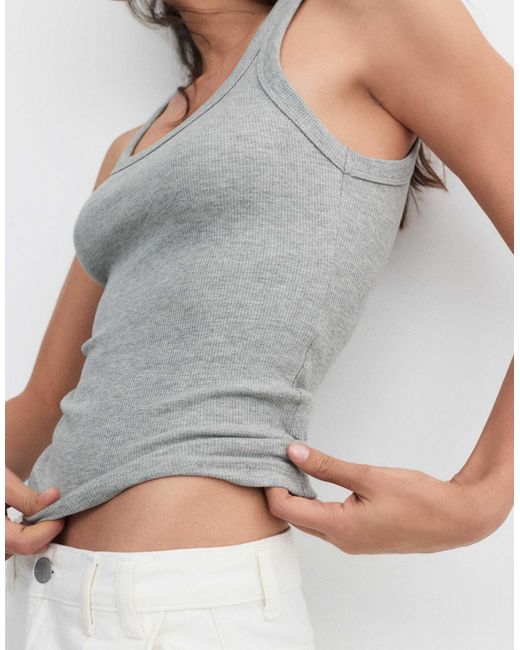 Pull&Bear White – basic-tanktop