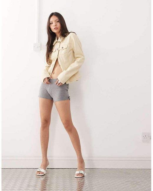 Lioness Natural Rider Cinch Detail Denim Jacket