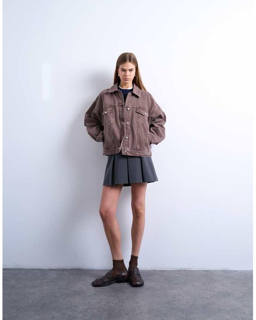 TOPSHOP Denim Ballonjack in het Blue