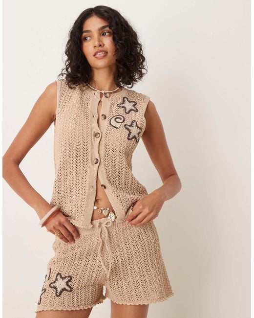 ASOS Natural – strick-weste