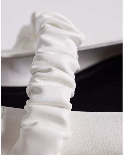 ASOS Black Lira Scrunch Detail Mary Jane Ballets