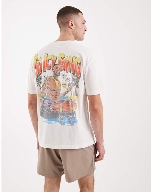 Hollister White Music License Graphic T-shirt for men