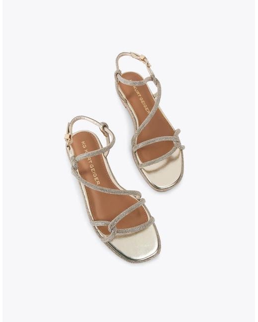 KG by Kurt Geiger White Priya Flat Sandals