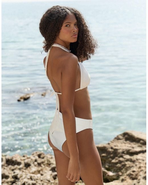 4th & Reckless White Shell Hardware Bikini Bottom Co-ord
