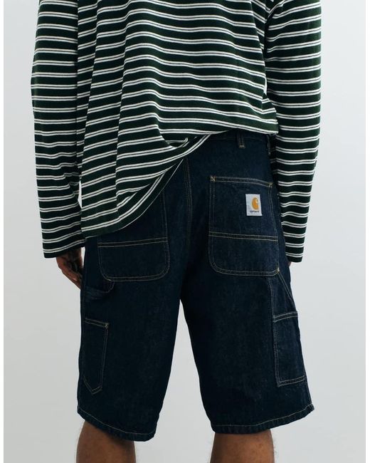Carhartt Blue Single Knee Loose Fit Shorts for men