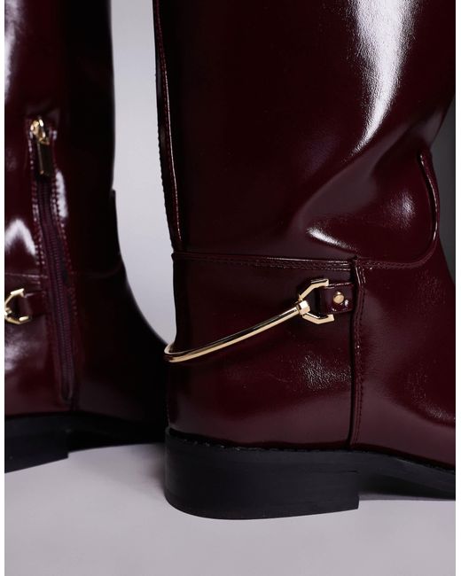 River Island Purple Riding Knee Boots