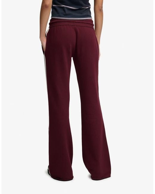 Superdry Red Athletic Essentials Stripe Flare Joggers