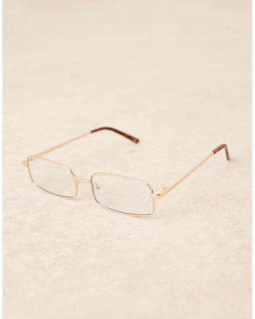 ASOS Metallic – eckige brille aus metall