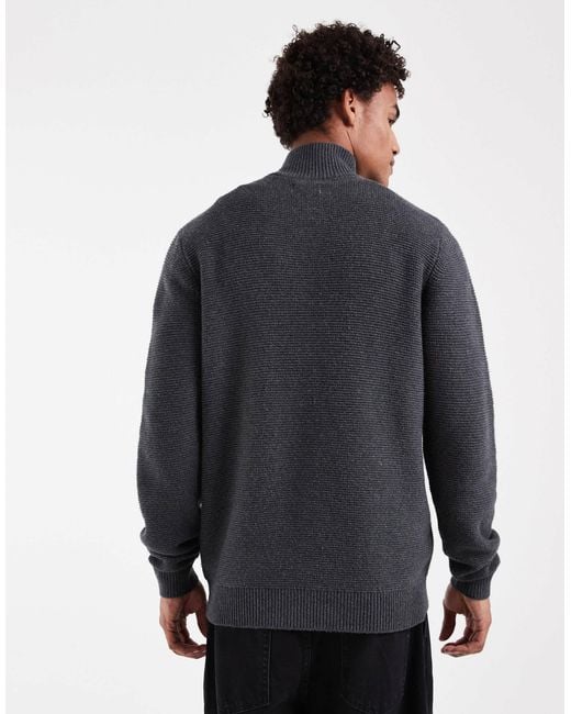 Pull à demi-zip gris Levi's pour homme en coloris Black