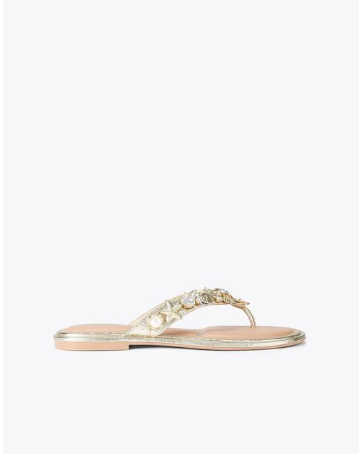 Carvela Kurt Geiger White Marina Sandal Flat Sandals