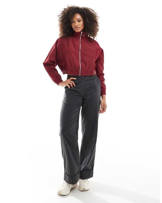Nike Red Gym Life Swoosh Woven Jacket
