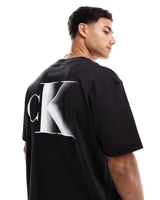 Calvin Klein Black Bold Ck Backprint T-shirt for men