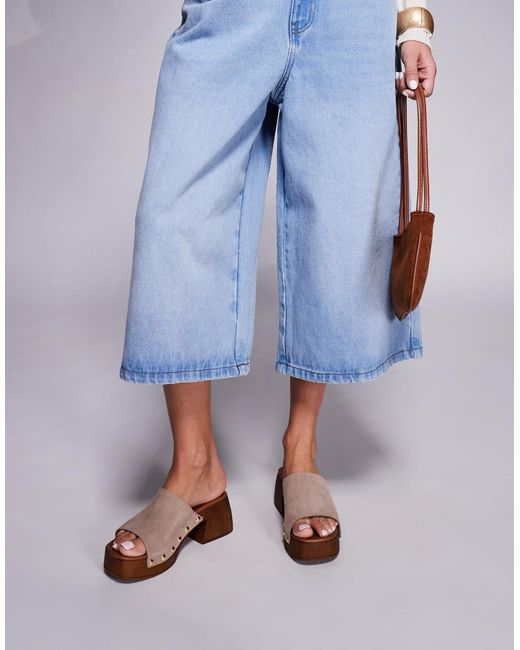 Schuh Blue Exclusive Via Heeled Clog Sandals
