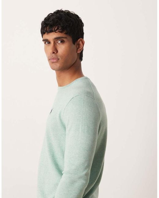 Polo Ralph Lauren Green Icon Logo Slim Fit Fine Knit Cotton Jumper for men