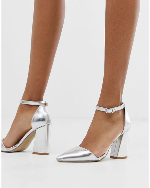 Metallic on sale pointed heels